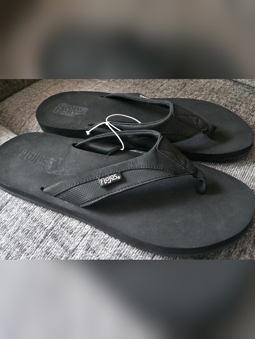 Flojos Men's Black Flip Flop Sandals